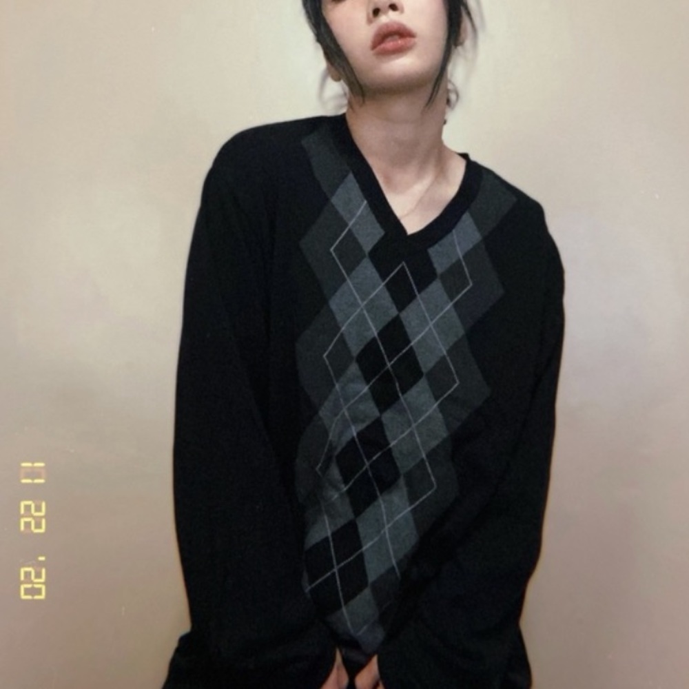 Argyle Sweater (Black)